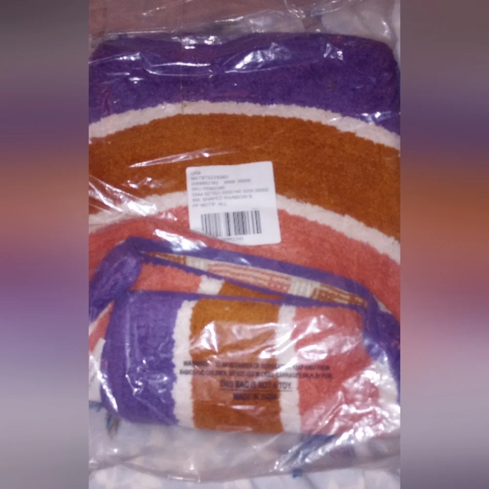 NWT UO Shaped Rainbow Bath Mat